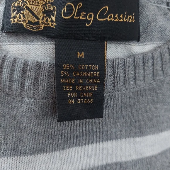 OLEG Cassini - Women's Cashmere/Cotton Blend Sweater - Picture 8 of 8